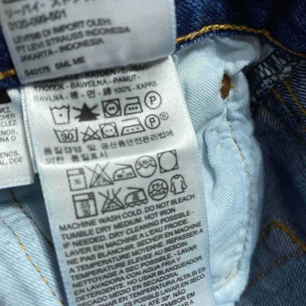 Levis Jeans Men 36x30 Blue 501 Button Fly Classic Straight Leg Medium Wash